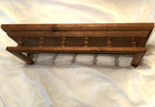 Antique Wooden Balustrade Pediment Salvage Architectural Shelf Spindles Molding