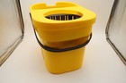 Yellow Mop Bucket W  Wringer Compact Cleaning Bucket Caution Wet Floor Style