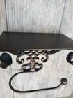 Iron Scroll Toilet Paper Holder With Cell Phone Shelf For Bathroom  Original New