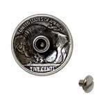Buffalo Nickel Indian Head Reproduction Coin Concho 7 8  Screw Back Biker Concho