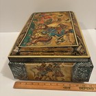 Antique Vintage Large lebkuchenfabrik Biscuit Cookie Tin Nurnberg E otto Schmidt