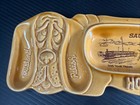 Vtg Sault Ste Marie Mi The Locks Hot Dog Plate Hound Dog 9 5   