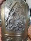 Antique Bronze Japan Meiji Signed 1875 Japanese Yoshida Of Kyoto Bronze Vase