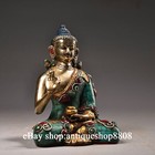 6  Old Tibet Buddhism Bronze Turquoise Seat Shakyamuni Amitabha Buddha Statue