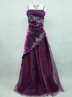 Gothic Purple Wedding Dresses Full Length Spaghetti Straps Ruching Bridal Gowns