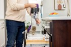 Bissell - Cleanview Compact Turbo Upright Vacuum - Black   Grapevine Purple
