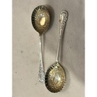 Vintage Cooper Brothers Berry Spoons   English Silverplate Gold Wash Serving