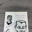 1960s Vintage Monster Heads Pendants Original Vending Display Card Halloween