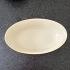Lenox Holiday Dimension Collection Oval Platter Ivory Holly Berry Gold Trim