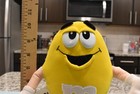 Vintage Yellow M m Plush Posable Stuffed Toy 11 
