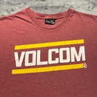 Vintage Volcom T Shirt Mens Large Red Heathered Stone Block Logo Tag Y2k Skate