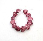 12 Rain Flower Stone Light Fuchsia   Pink Heart Beads 12mm