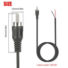 New 10 Ft Rca Male Plug To Bare Wire Audiospeaker Subwoofer Hdtv Cable Cord 2pcs