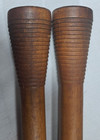 2 Antique Vintage Textile Mill Wooden Spools  Browns 14  
