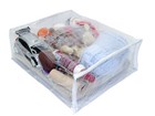 8-pack Heavy Duty Vinyl Zippered Closet Square Storage Bags Clear 12  X 15  X 5 