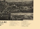 Historic Panoramic View - Kingfield Maine - Norris 1895 - Vintage Wall Art