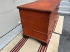 A Antique Red And Black Paint Decorated Chippendale Dower Chest  Pa  Circa 1770