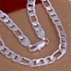 Alizero 925 Sterling Silver 12mm Cuban Chain Necklace For Men Fashion Jewelry