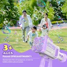 Bubble Machine Gun 88 Holes Bubble Gun With Lights 10000  Bubbles Per Minute