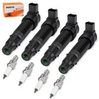 4pcs Ignition Coils   Iridium Spark Plugs For Kawasaki Ninja Zx600 Zx-6rr Zx-   