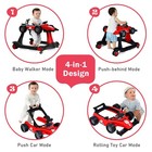 4-in-1 Foldable Baby Walker Height Speed Adjust