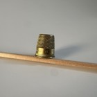 Vintage Brass Thimble Made In England Size 11 Sewing Seamstress Tool