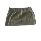 Fashion Nova Sage Nylon Cargo Mini Skirt L With Buckle Pocket Drawstring
