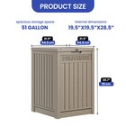 51 Gal Outdoor Parcel Delivery Box Lockable Waterproof Brown Package Storage Bin