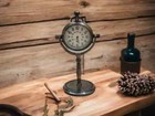Brass Table And Shelf Antique Style Clock Brass Maritime Collectible Desk