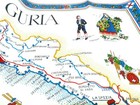 Liguria  Italy Souvenir Linen Tea Towel - Kitchen Towel  Made In Italy