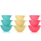 Tupperware 6pc  set Of 3  Wonderlier Bowl Food Storage Set