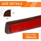 1 2 x1 2 x158  Flexible Quarter Round Wall Trim Double Self-adhesive Coffee