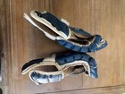 Cooper Hockey Gloves Senior Pro Bds Leather Blue White Armadillo Thumb Vintage