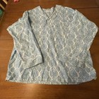 Vintage Brent Montgomery Ward Sanforized Cotton Pajama Set Men   s L Blue Print
