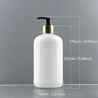 24 Pack White 500ml Pump Bottles Empty Refillable Dispensers For Lotion  Shampoo