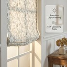 Light Filtering Cordless Relaxed Roman Shades Soft Curved Floral Window Blinds