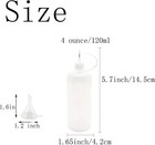 5 Pcs Precision Tip Applicator Bottles  4 Ounce Needle Bottle  With White 