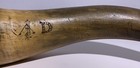 18th 19th Century Masonic Compass Ladder Engraved American Powder Horn Antique