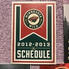 Pocket Schedule Nhl 2012 13-2016 17 Minnesota Wild Lot Of 5  Toyota  Tria