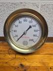 Vintage Industrial U s  Gauge Co  4-1 2  Brass 200psi Steam Pressure Gauge Nos 