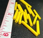 15 Original Venetian Glass Tube Beads Corn Yellow Trade Beads 1700 s