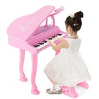 Kids Piano 37 Keys Keyboard Children Musical Fun Playing Toy W stool   Piano Lid