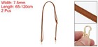 2 Pcs Leather Purse Handle Strap 26 -47  Adjustable Strap Replacement Brown