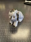 Cloisonn   Enameled Puppy Dog Figurine Floral Design Old English Sheepdog Vintage