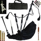 Great Scottish Highland Bagpipe Made Of Rose Finish Black Wood And Free Bag