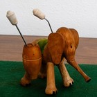 Mid Century Danish Modern Solid Teak Wood Serving Skewers Holder