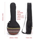 4 String Banjo Bag Gig Ethnic Style Cotton With Adjustable Straps Instrument Ryz