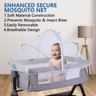 Portable Bassinet Cover With Mosquito Net   2-way Zipper  Bassinet Bedside Sl   