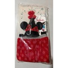 Disney Baby Minnie Mouse Birthday Set Tutu Bib Party Hat Red Polka Dot 12-18m