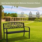 Heavy Duty Bench Seat Garden Park Porch Patio Chair Iron Furniture Yard Backya